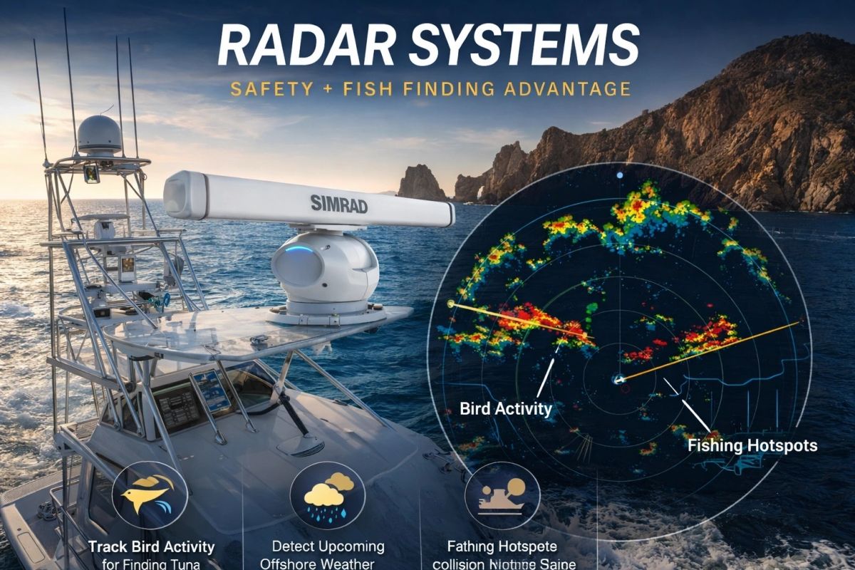 Marine radar system and bird detection diagram