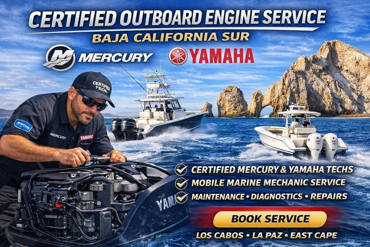 Gráfico de servicio para motores fuera de borda Mercury y Yamaha