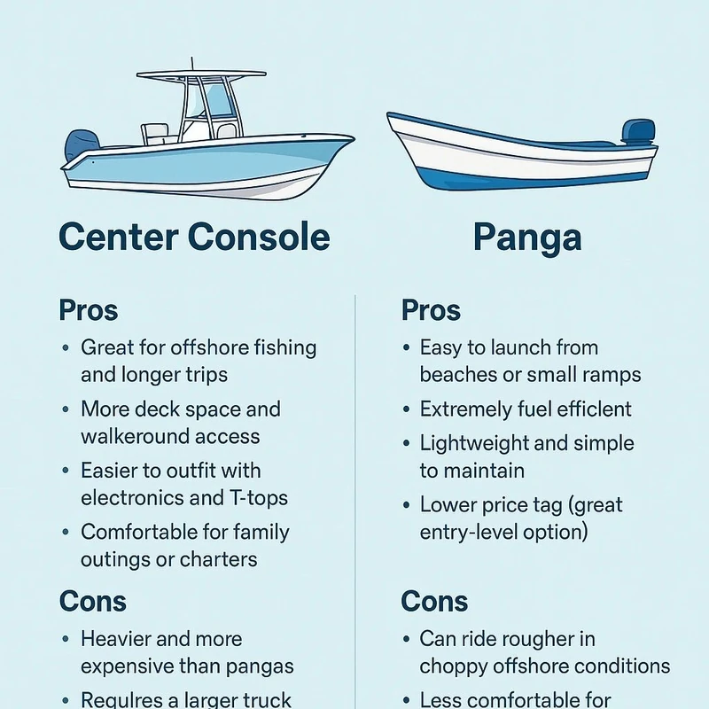 Center console and panga comparison chart Center console and panga comparison chart