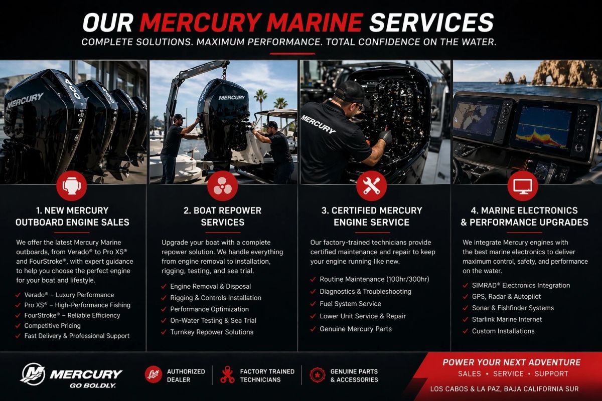 Mercury Marine sales and service infographic
