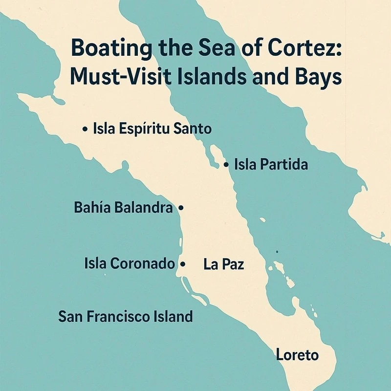 Sea of Cortez boating destination map Sea of Cortez boating destination map