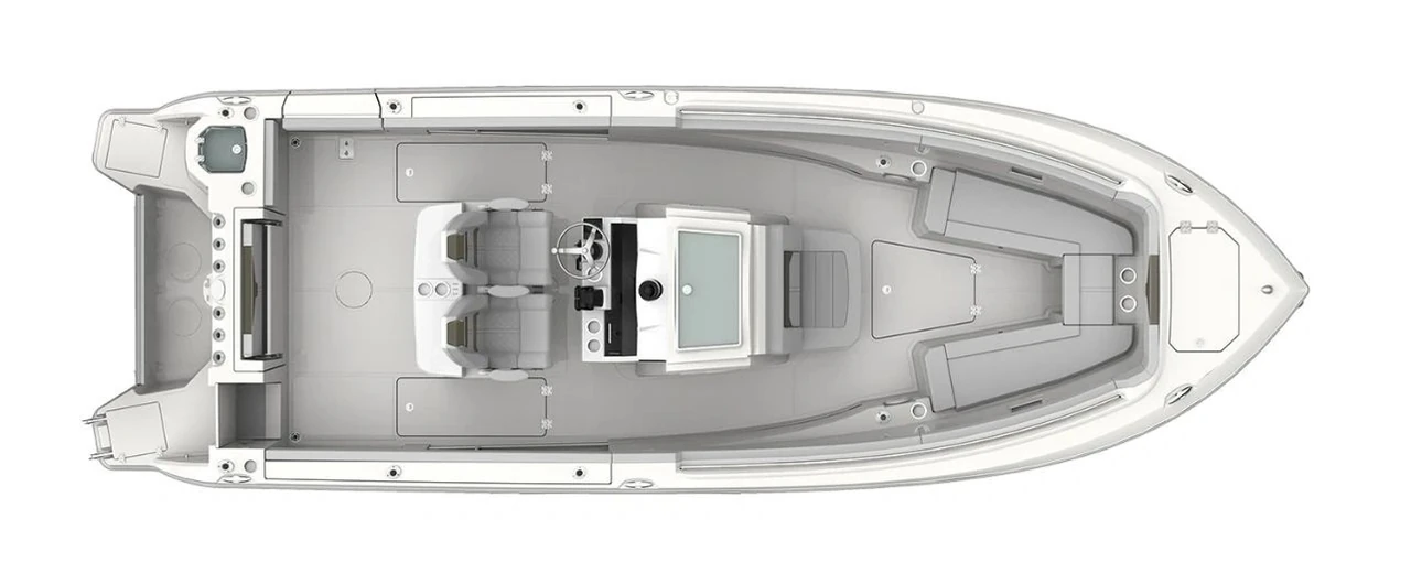 Center console deck layout